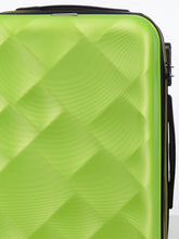 Load image into Gallery viewer, Unisex Green Textured Hard-Sided Cabin Trolley Suitcase