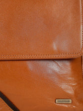 Load image into Gallery viewer, Teakwood Tan Solid Genuine Leather Laptop Bag- Clearance sale