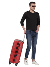 Load image into Gallery viewer, Teakwood Unisex Red Trolley Bag - Set Of Three