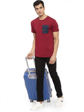 Load image into Gallery viewer, Teakwood Unisex Blue Trolley Bag - Medium