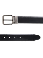 Load image into Gallery viewer, Men Black & Brown Solid Reversible Leather Belt