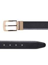 Load image into Gallery viewer, Men Black & Brown Texture Reversible Leather Belt
