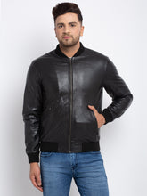 Load image into Gallery viewer, Teakwood Leathers Men's 100% Genuine Black Leather Jacket
