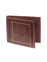 Load image into Gallery viewer, Teakwood Genuine Leather Men Antique Brown Solid Two Fold Leather Wallet
