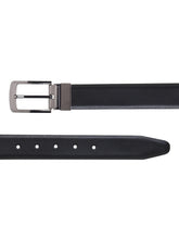 Load image into Gallery viewer, Men Black & Brown Texture Reversible Leather Belt