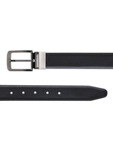 Load image into Gallery viewer, Men Black & Brown Solid Reversible Leather Belt