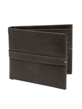 Load image into Gallery viewer, Teakwood Men Genuine Leather Chocolate Brown Bi fold wallets