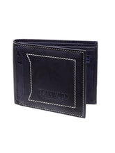 Load image into Gallery viewer, Teakwood Genuine Leather Men Antique Blue Solid Two Fold Leather Wallet - Clearance sale