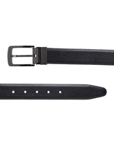 Load image into Gallery viewer, Men Black & Brown Solid Reversible Leather Belt