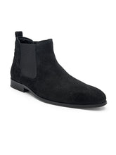 Load image into Gallery viewer, Teakwood Men Black Suede Leather Chelsea Boots