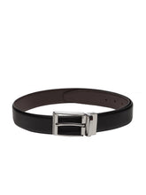 Load image into Gallery viewer, Men Black & Brown Reversible Genuine Leather Belt