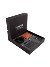 Load image into Gallery viewer, Teakwood Genuine Leather Combo Gift Set || Men Pack of Five Accessory Gift Set