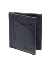 Load image into Gallery viewer, Teakwood Men Genuine Leather Bi Fold Wallet (Blue)