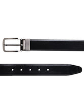 Load image into Gallery viewer, Men Black & Brown Solid Reversible Leather Belt