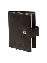Load image into Gallery viewer, Teakwood Genuine Leathers Men Black Solid Leather Card Holder