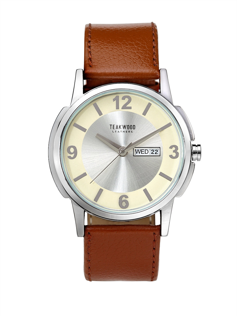 Buy Teakwood Tan Leather Men's Analog Watch – Teakwood Leathers