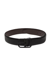 Load image into Gallery viewer, Men Black & Brown Reversible Genuine Leather Belt