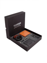 Load image into Gallery viewer, Teakwood Genuine Leather Combo Gift Set || Men Pack of Five Accessory Gift Set