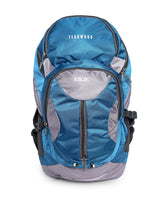 Load image into Gallery viewer, Teakwood Leathers Unisex Blue & Grey Colourblocked Medium Rucksack