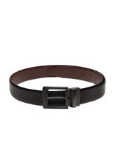 Load image into Gallery viewer, Men Black & Brown Solid Reversible Genuine Leather Belt