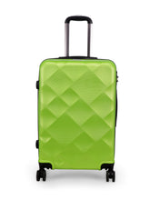 Load image into Gallery viewer, Unisex Green Textured Hard-Sided Medium Trolley Suitcase