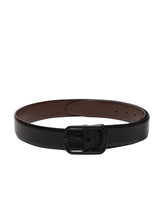 Load image into Gallery viewer, Men Black & Brown Reversible Genuine Leather Belt