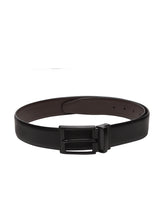 Load image into Gallery viewer, Men Black & Brown Reversible Genuine Leather Belt