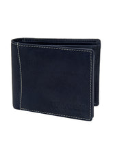Load image into Gallery viewer, Teakwood Men Genuine Leather Blue Bi fold wallets