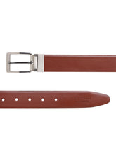 Load image into Gallery viewer, Men Black & Brown Solid Reversible Leather Belt