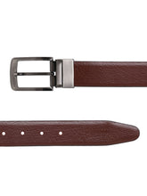 Load image into Gallery viewer, Men Black & Brown Texture Reversible Leather Belt