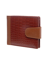 Load image into Gallery viewer, Teakwood Unisex Genuine Leather Tan Bi Fold RFID Solid Wallet