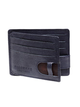 Load image into Gallery viewer, Teakwood Unisex Genuine Leather Cradholder with Clip Closure (Blue)