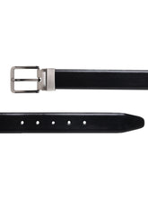 Load image into Gallery viewer, Men Black & Brown Texture Reversible Leather Belt