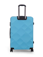 Load image into Gallery viewer, Unisex Set of 3 Blue Textured Hard-Sided Trolley Suitcases