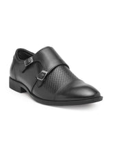 Load image into Gallery viewer, Teakwood Genuine leather Men Black Formal Monk Shoes