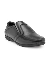 Load image into Gallery viewer, Teakwood Men Black Genuine Leather Formal Slip-Ons