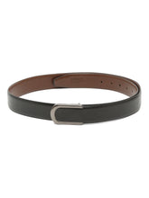 Load image into Gallery viewer, Men Black Textured Leather Belt