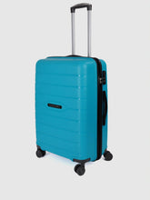 Load image into Gallery viewer, Aqua Blue Textured Hard-Sided Cabin Trolley Suitcase