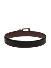 Load image into Gallery viewer, Men Black & Brown Solid Reversible Genuine Leather Belt