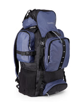 Load image into Gallery viewer, Teakwood Leathers Unisex Blue & Black Colourblocked Rucksack