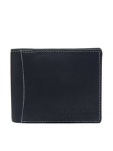 Load image into Gallery viewer, Teakwood Men Genuine Leather Blue Bi fold wallets