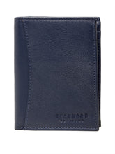 Load image into Gallery viewer, Teakwood Men Genuine Leather Bi Fold Wallet (Blue)