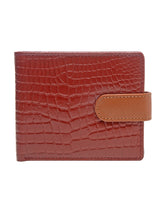 Load image into Gallery viewer, Teakwood Unisex Genuine Leather Tan Bi Fold RFID Solid Wallet