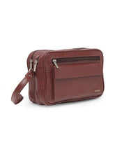 Load image into Gallery viewer, Genuine Leather Toiletry Bag (Jam)