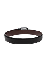 Load image into Gallery viewer, Men Black & Brown Reversible Genuine Leather Belt
