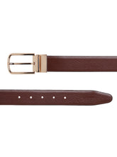 Load image into Gallery viewer, Men Black & Brown Texture Reversible Leather Belt