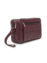 Load image into Gallery viewer, Genuine Leather Toiletry Bag (Garnet)