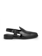 Load image into Gallery viewer, Teakwood Men Black Solid Peshawari Mules