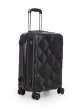 Load image into Gallery viewer, Unisex Black Textured Hard-Sided Cabin Trolley Suitcase