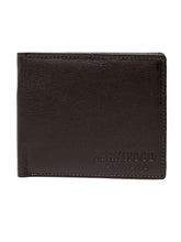 Load image into Gallery viewer, Teakwood Unisex Genuine Leather Brown Bi Fold RFID Solid Wallet